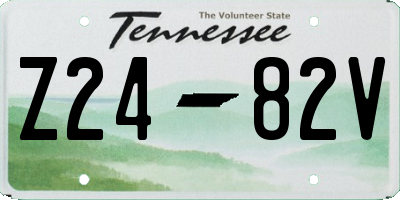 TN license plate Z2482V