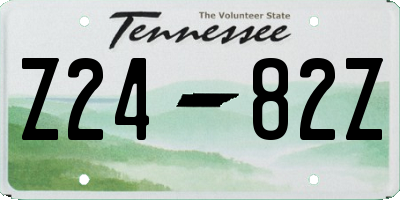 TN license plate Z2482Z