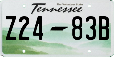 TN license plate Z2483B