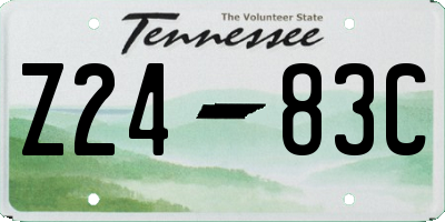 TN license plate Z2483C