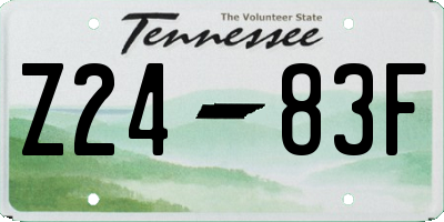 TN license plate Z2483F