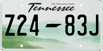 TN license plate Z2483J