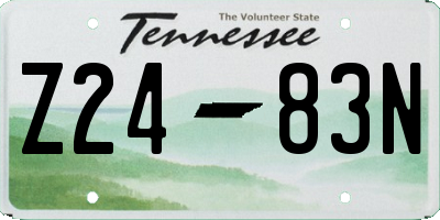 TN license plate Z2483N