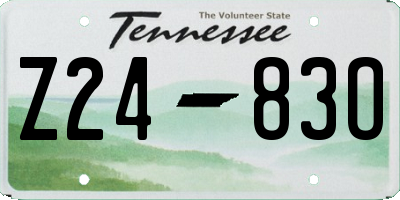 TN license plate Z2483O