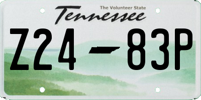 TN license plate Z2483P