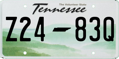 TN license plate Z2483Q