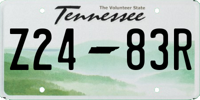 TN license plate Z2483R