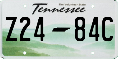 TN license plate Z2484C