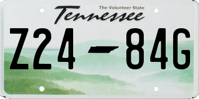 TN license plate Z2484G