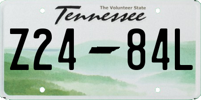 TN license plate Z2484L
