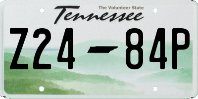 TN license plate Z2484P
