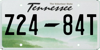 TN license plate Z2484T