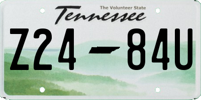 TN license plate Z2484U