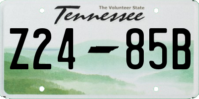 TN license plate Z2485B