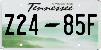 TN license plate Z2485F