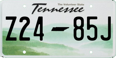 TN license plate Z2485J