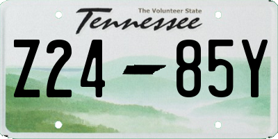 TN license plate Z2485Y