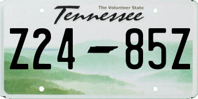 TN license plate Z2485Z