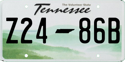TN license plate Z2486B
