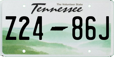 TN license plate Z2486J