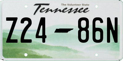 TN license plate Z2486N