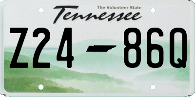 TN license plate Z2486Q