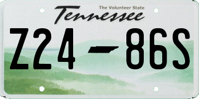 TN license plate Z2486S