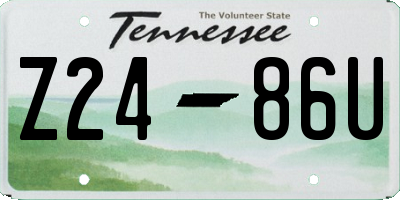 TN license plate Z2486U