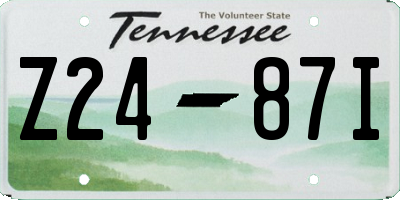 TN license plate Z2487I