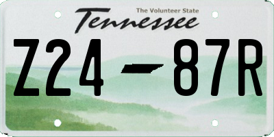 TN license plate Z2487R