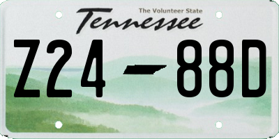 TN license plate Z2488D