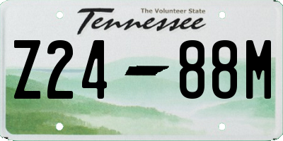 TN license plate Z2488M