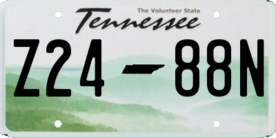 TN license plate Z2488N