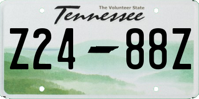 TN license plate Z2488Z