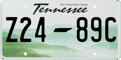 TN license plate Z2489C