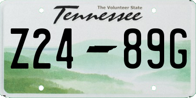 TN license plate Z2489G