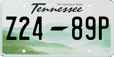 TN license plate Z2489P