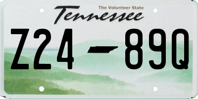 TN license plate Z2489Q