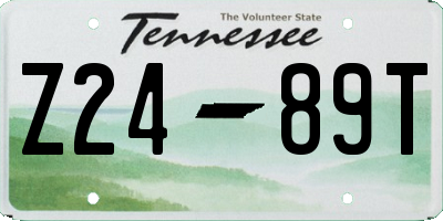 TN license plate Z2489T
