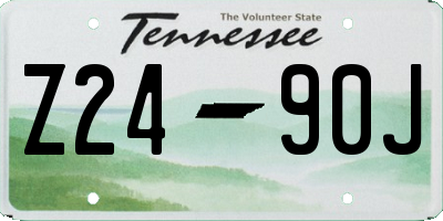 TN license plate Z2490J