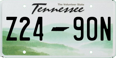 TN license plate Z2490N