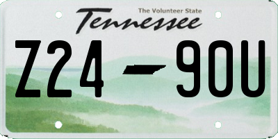 TN license plate Z2490U