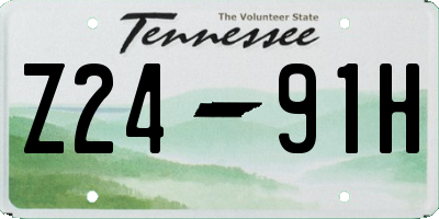 TN license plate Z2491H