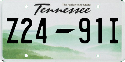 TN license plate Z2491I