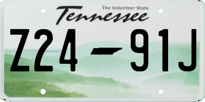 TN license plate Z2491J