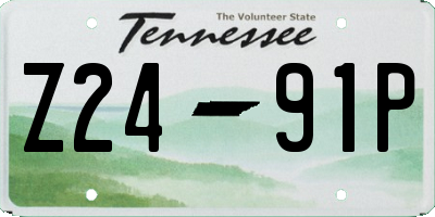 TN license plate Z2491P