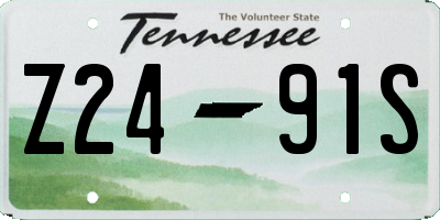 TN license plate Z2491S