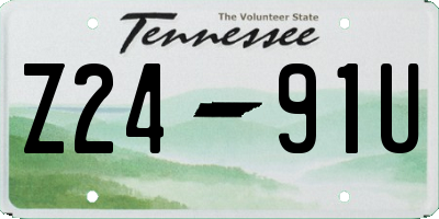 TN license plate Z2491U