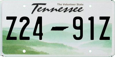TN license plate Z2491Z