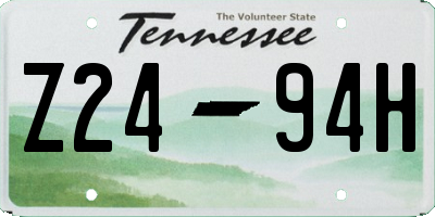 TN license plate Z2494H